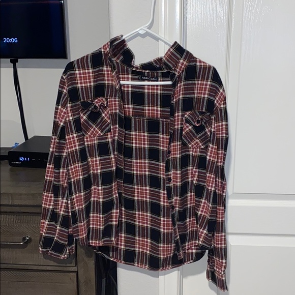 Baggy Red and Black Volcom Flannel - Picture 1 of 3